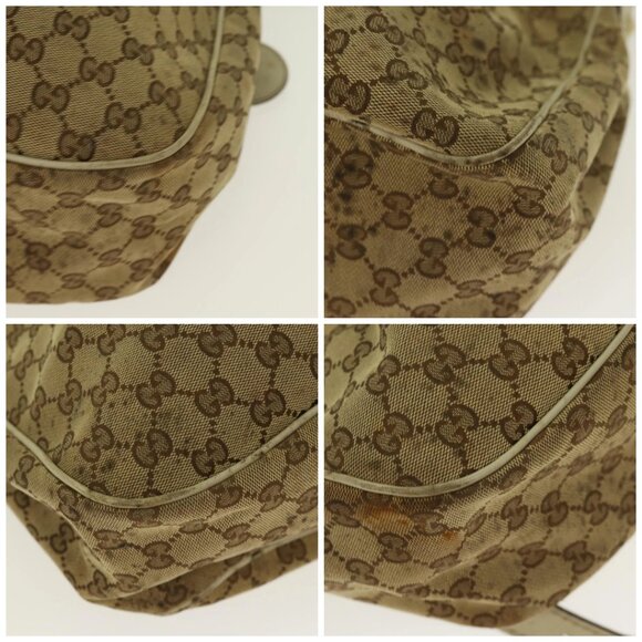 GUCCI GG Canvas Shoulder Bag Beige Gold - Picture 15 of 15